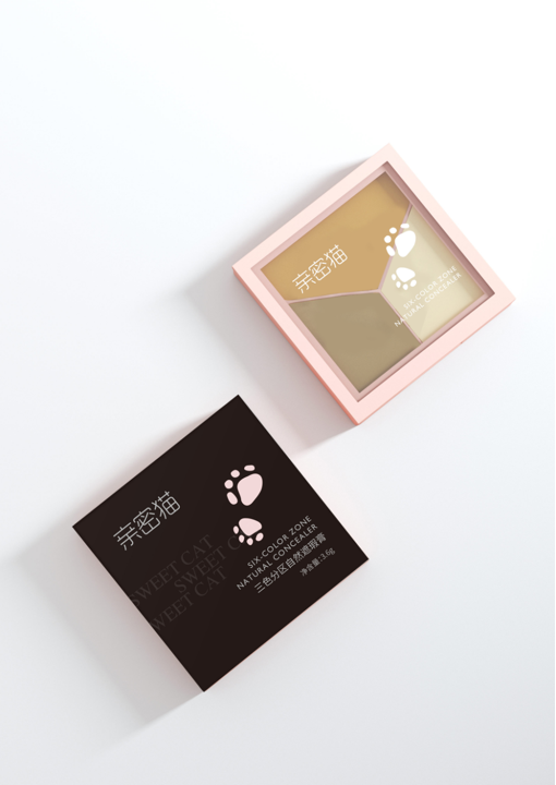 Three-color partition natural concealer